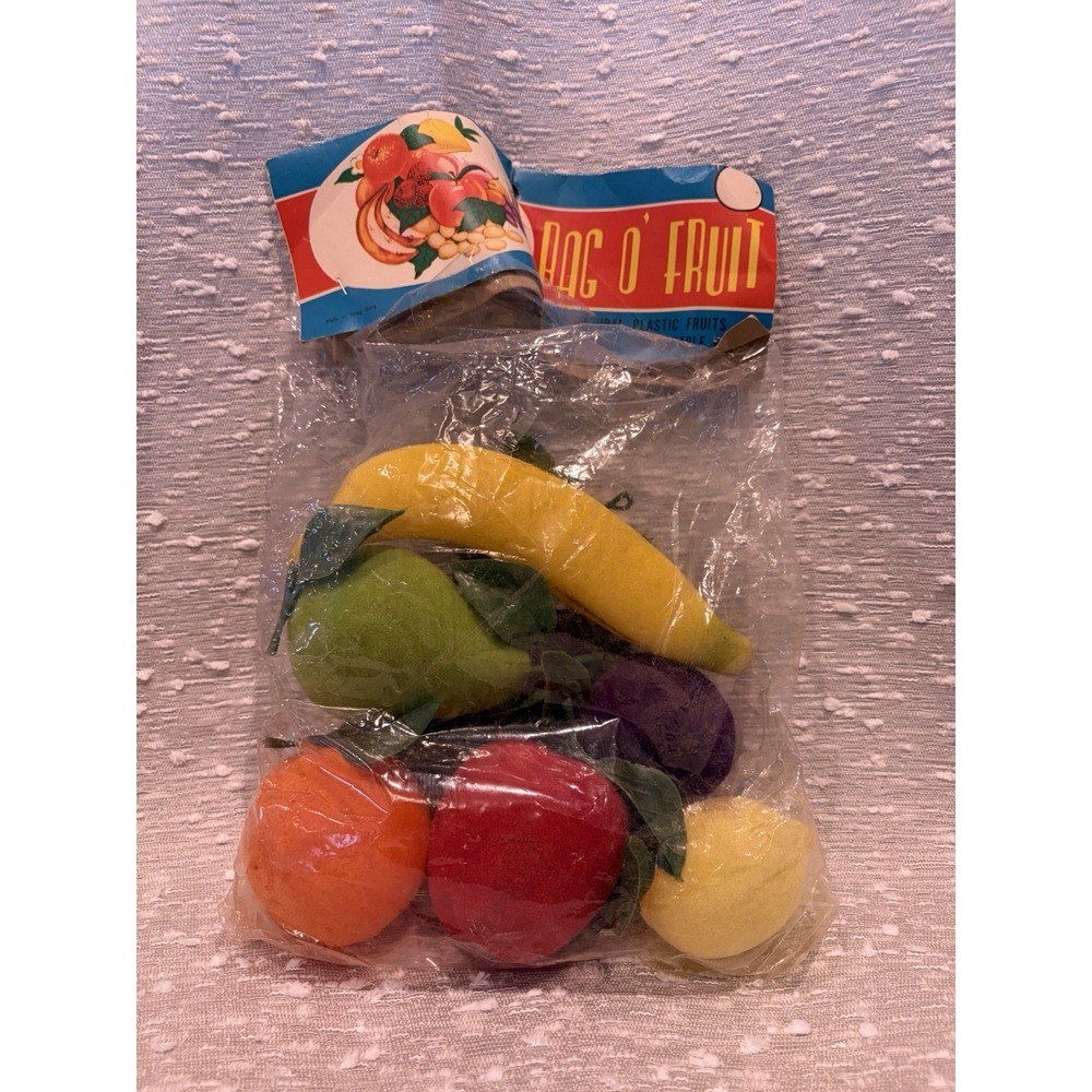 Vintage Bag O Fruits Plastic‎ Unbreakable Open Bag